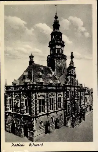 Ak Bolsward Friesland Niederlande, Stadhuis