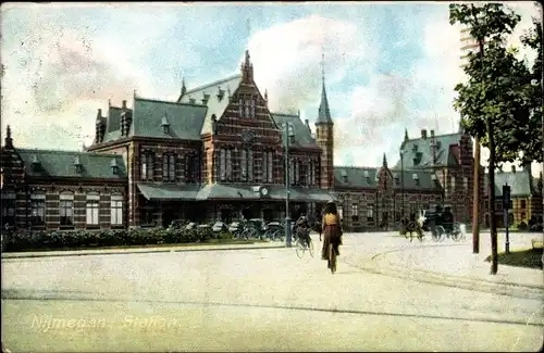 Ak Nijmegen Gelderland, Station