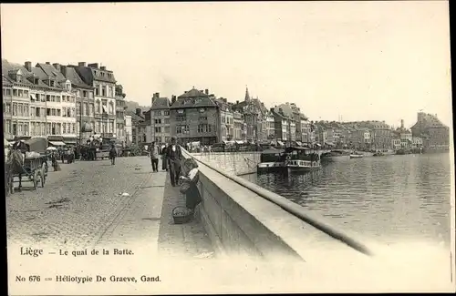 Ak Liège Lüttich Wallonien, Le Quai de la Batte