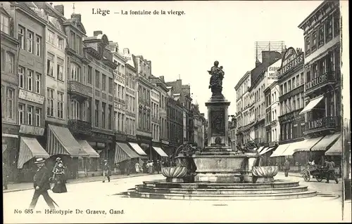 Ak Liège Lüttich Wallonien, La fontaine de la vierge