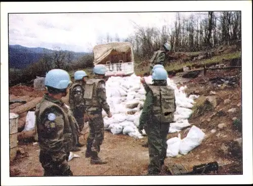 Ak Sarajevo Bosnien Herzegowina, Bataillon d'Infanterie No. 5, UN Friedenstruppen, Blauhelm