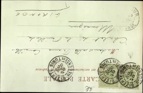 Ak Bizerte Tunesien, Vue Generale prise du Fort d'Espagne