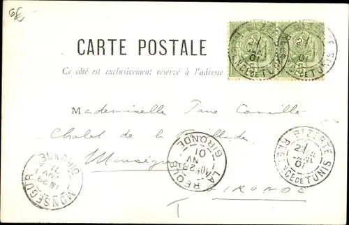 Ak Bizerte Tunesien, Vieux Port et Place de France