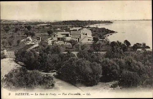 Ak Bizerte Tunesien, La Baie de Ponty, Vue d'ensemble
