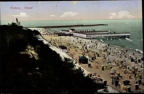 Ak Kołobrzeg Kolberg Pommern, Strand