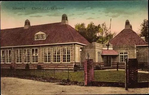 Ak Steenwijk Steenwijkerland Overijssel, Christ U.L.O. school