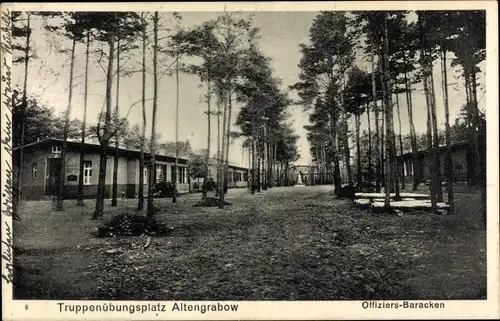 Ak Altengrabow Möckern in Sachsen Anhalt, Truppenübungsplatz, Offiziers-Baracken