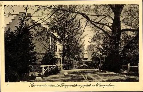 Ak Altengrabow Möckern in Sachsen Anhalt, Truppenübungsplatz, Kommandantur