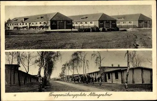 Ak Altengrabow Möckern, Blick auf den Truppenübungsplatz, Pferde