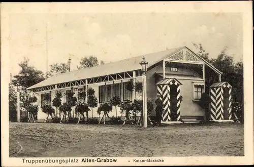 Ak Altengrabow Möckern in Sachsen Anhalt, Truppenübungsplatz, Kaiserbaracke