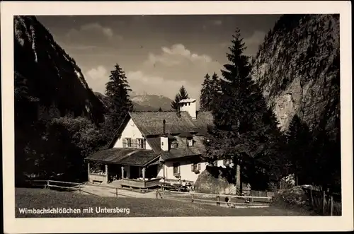 Ak Bischofswiesen in Oberbayern, Untersberg bei Salzburg, Wimbachschlösschen