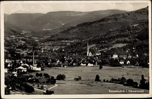 Ak Kappelrodeck im Schwarzwald, Panorama, Kirche