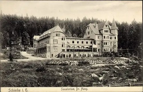 Ak Schierke Wernigerode am Harz, Sanatorium Dr. Haug