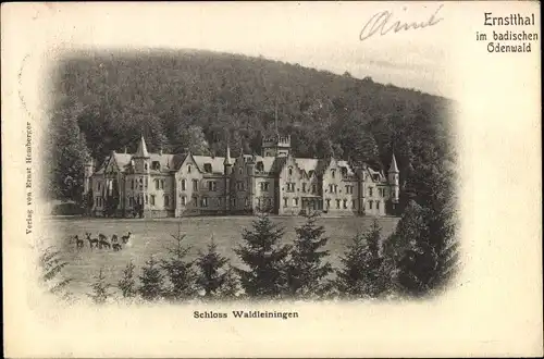 Ak Ernsttal Mudau im Odenwald, Schloss Waldleiningen, Außenansicht