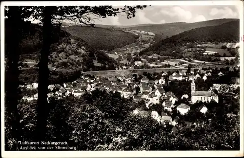 Ak Neckargerach in Baden Württemberg, Ausblick von der Minneburg