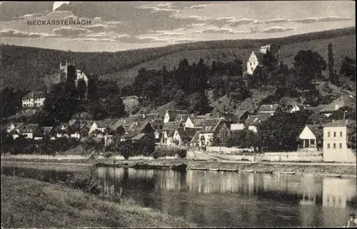 Ak Neckarsteinach in Hessen, Panorama