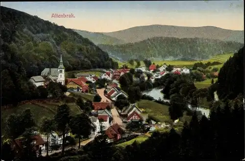 Ak Altenbrak Thale im Harz, Ort mit Umgebung