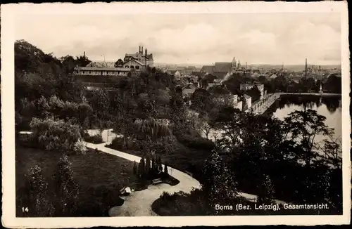 Ak Borna im Kreis Leipzig, Gesamtansicht