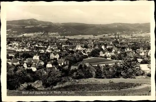 Ak Saalfeld a. d. Saale, Blick auf die Stadt und Kulm