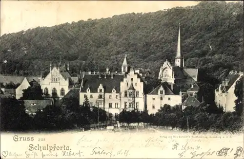 Ak Schulpforta Bad Kösen Naumburg an der Saale, Blick auf den Ort