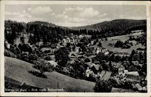 Ak Altenbrak Thale im Harz, Blick nach Rolandseck