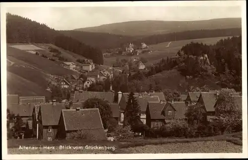 Ak Altenau Clausthal Zellerfeld im Oberharz, Blick vom Glockenberg