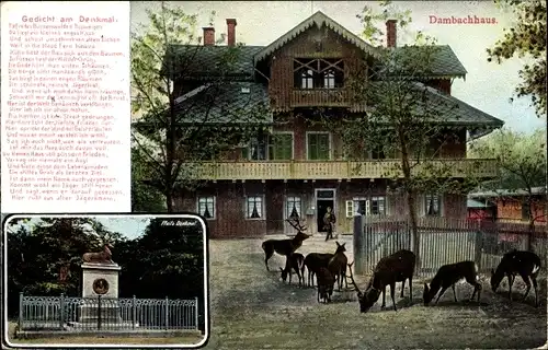 Ak Thale im Harz Sachsen Anhalt, Dambachhaus, Denkmal