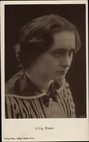 Ak Schauspielerin Lilly Beek, Portrait