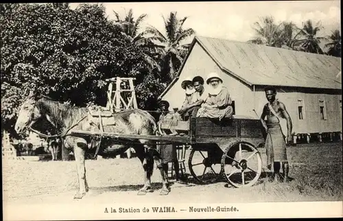Ak Waima Neuguinea Indonesien, A la station, Missionnaires, Neophytes