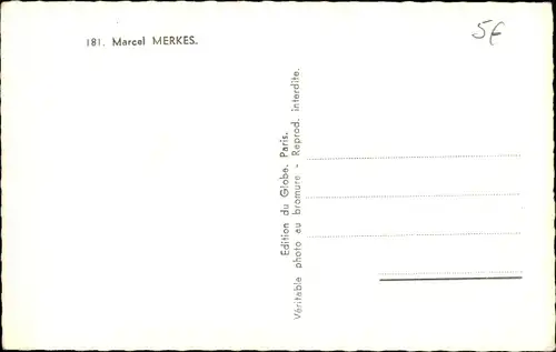 Ak Marcel Merkes, Schauspieler, Portrait, Studio Harcourt 181