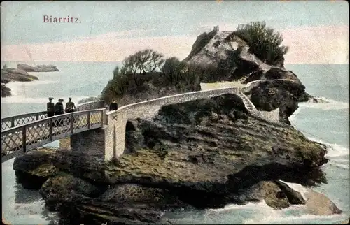 Ak Biarritz Pyrénées Atlantiques, Meerblick, Atlantischer Ozean, Chemische Werke Leubnitz Werdau