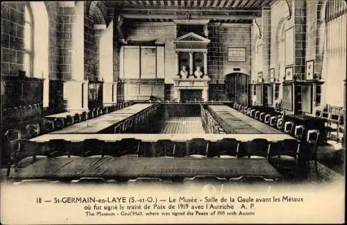 Ak Saint Germain en Laye Yvelines, Le Musée, Salle de la Gaule