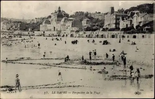 Ak Le Havre Seine Maritime, Strandpartie