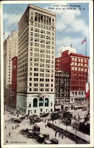 Ak Manhattan New York City USA, Fifth ave, Astor Trust Building