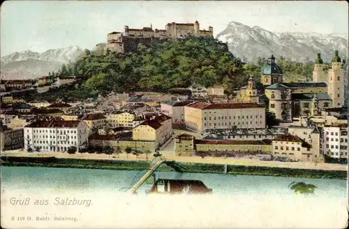 Ak Salzburg in Österreich, Panorama