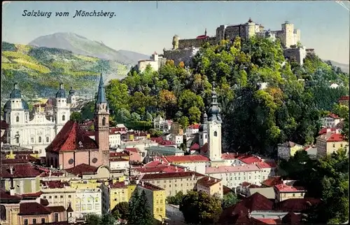 Ak Salzburg in Österreich, Panorama vom Mönchsberg