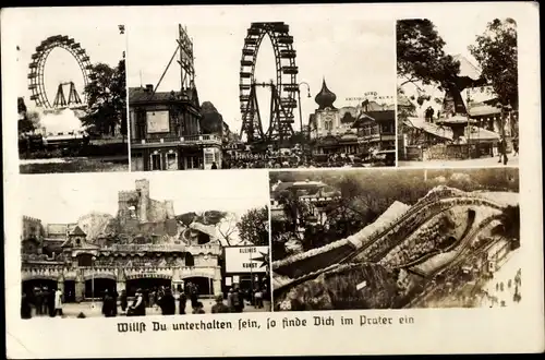 Ak Wien 2. Leopoldstadt, Prater, Riesenrad