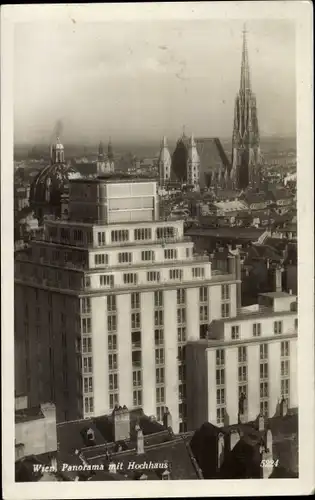 Ak Wien 1, Panorama mit Hochhaus
