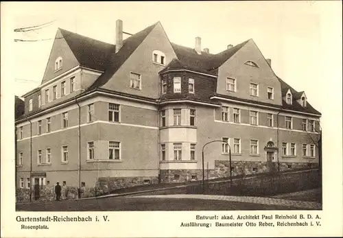 Ak Reichenbach im Vogtland, Partie am Rosenplatz, Paul Reinhold, Otto Weber