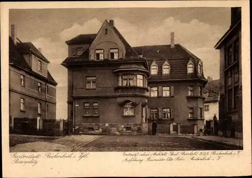 Ak Reichenbach im Vogtland, Partie am Rosenplatz, Paul Reinhold, Otto Weber