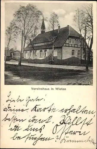 Ak Wietze Niedersachsen, Vereinshaus, Außenansicht