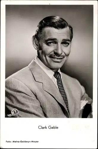 Ak Schauspieler Clark Gable, Portrait, Metro Goldwyn Mayer
