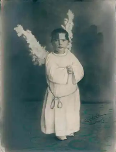 Foto Combalie, Henri, Toulouse, Portraitfotografie, Kind als Engel verkleidet