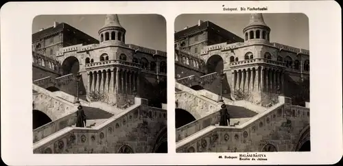 Stereo Foto Budapest Ungarn, Fischerbastei
