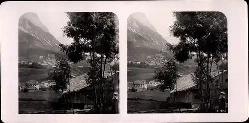 Stereo Foto Cortina d'Ampezzo Veneto, 1807, Gesamtansicht