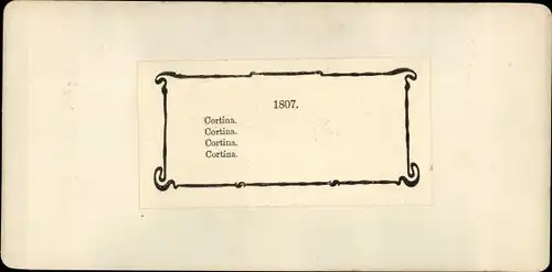 Stereo Foto Cortina d'Ampezzo Veneto, 1807, Gesamtansicht