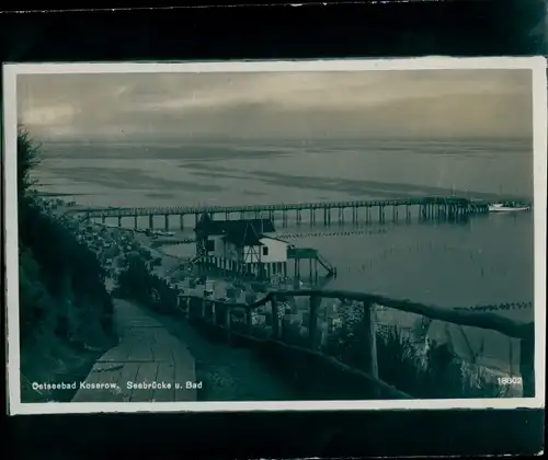 Foto Ostseebad Koserow auf Usedom, Seebrücke, Bad, Strandpartie, Strandkörbe