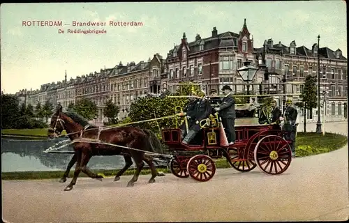 Ak Rotterdam Südholland Niederlande, Brandweer, de Reddingsbrigade, Feuerwehr