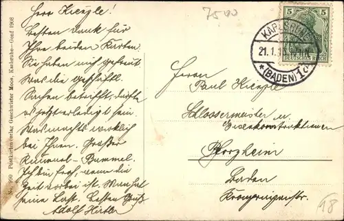 Ak Karlsruhe in Baden Württemberg, Gymnasium Durlach