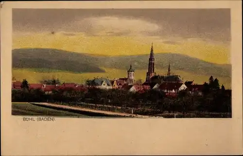 Ak Bühl in Baden Schwarzwald, Blick auf den Ort